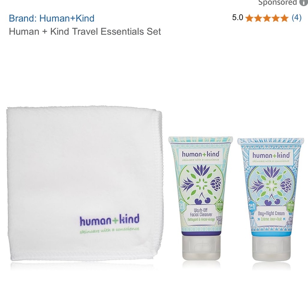Humankind Travel Essentials Set - NIB 3 piece set